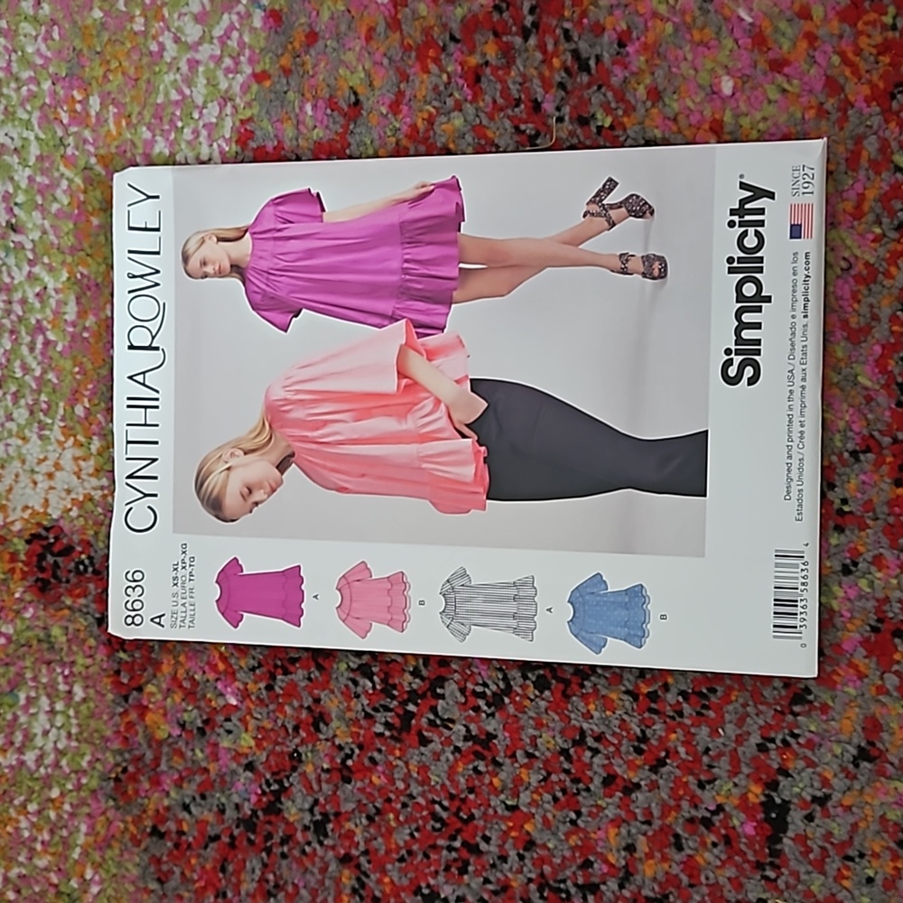 Simplicity (Cynthia Rowley) sewing pattern uncut size xs-xl